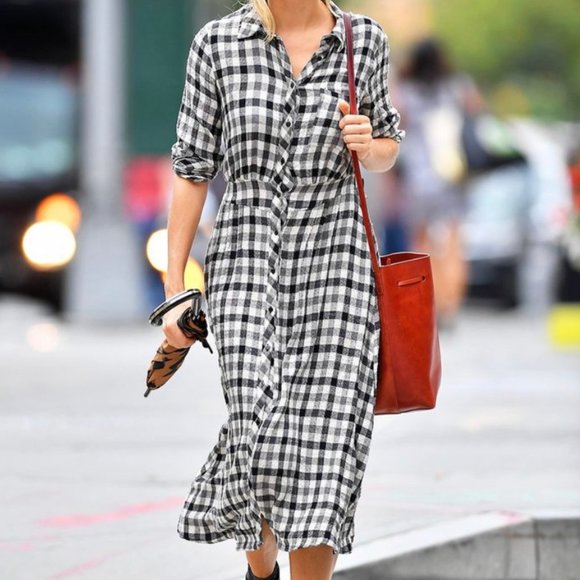 Zara | Dresses | Zara Plaid Shirt Dress 